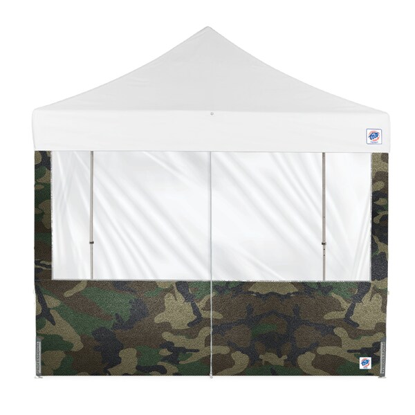 E-Z Up TAA Compliant Panorama Middle Zipper Sidewall, 10' W, 10' H, Woodland Camo SW3PM10FXTWC - main